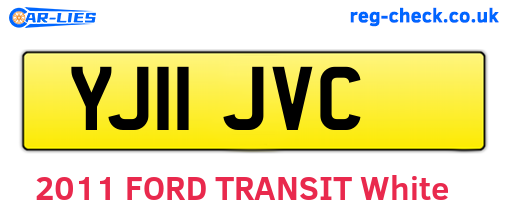 YJ11JVC are the vehicle registration plates.