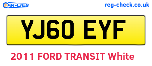 YJ60EYF are the vehicle registration plates.