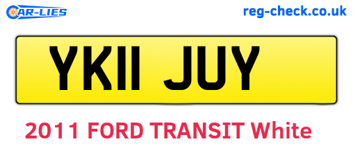 YK11JUY are the vehicle registration plates.