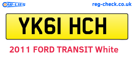 YK61HCH are the vehicle registration plates.