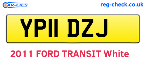 YP11DZJ are the vehicle registration plates.