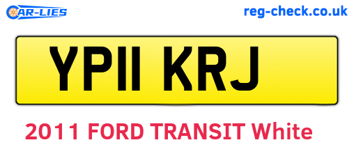 YP11KRJ are the vehicle registration plates.