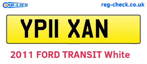 YP11XAN are the vehicle registration plates.