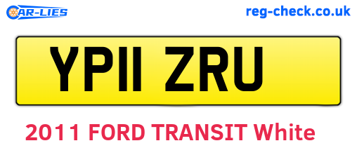 YP11ZRU are the vehicle registration plates.