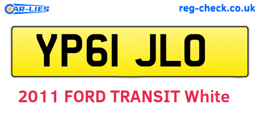 YP61JLO are the vehicle registration plates.