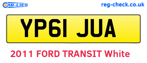 YP61JUA are the vehicle registration plates.