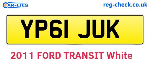 YP61JUK are the vehicle registration plates.