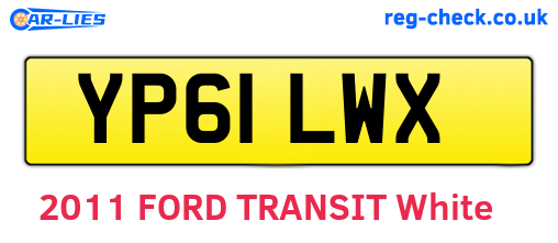 YP61LWX are the vehicle registration plates.
