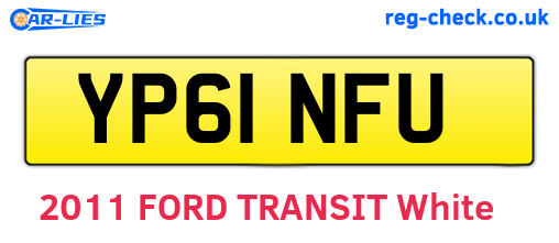 YP61NFU are the vehicle registration plates.