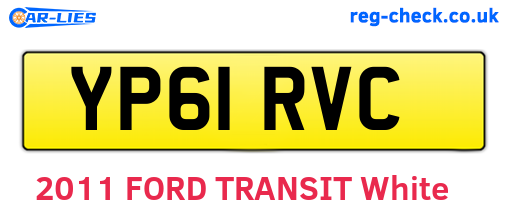 YP61RVC are the vehicle registration plates.