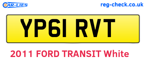 YP61RVT are the vehicle registration plates.