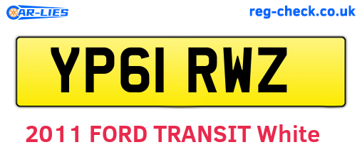 YP61RWZ are the vehicle registration plates.