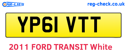 YP61VTT are the vehicle registration plates.