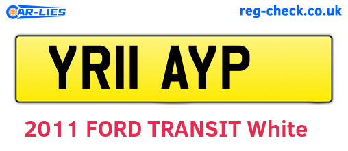 YR11AYP are the vehicle registration plates.