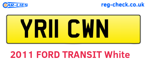 YR11CWN are the vehicle registration plates.
