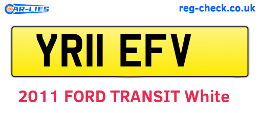 YR11EFV are the vehicle registration plates.
