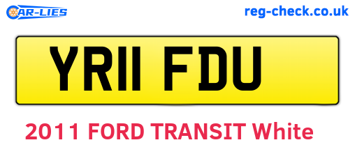 YR11FDU are the vehicle registration plates.