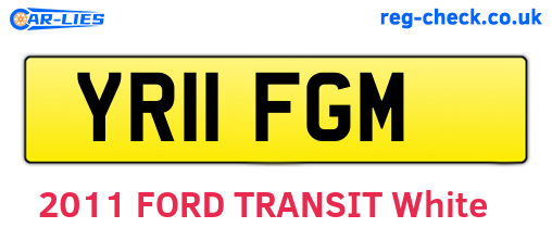 YR11FGM are the vehicle registration plates.