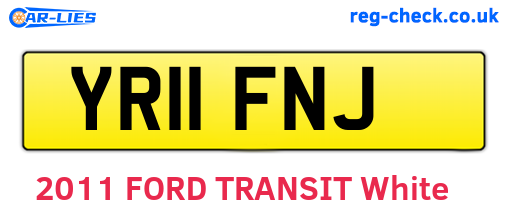 YR11FNJ are the vehicle registration plates.