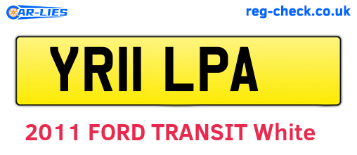 YR11LPA are the vehicle registration plates.