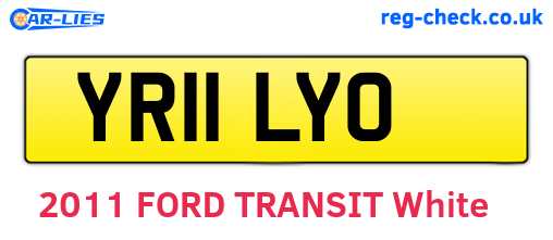 YR11LYO are the vehicle registration plates.