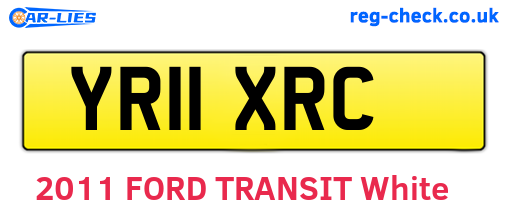 YR11XRC are the vehicle registration plates.