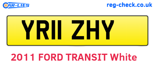 YR11ZHY are the vehicle registration plates.