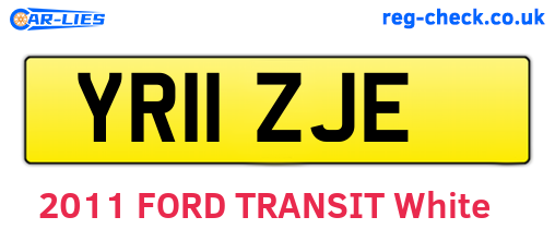 YR11ZJE are the vehicle registration plates.