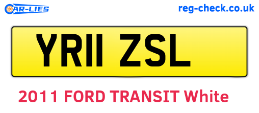 YR11ZSL are the vehicle registration plates.