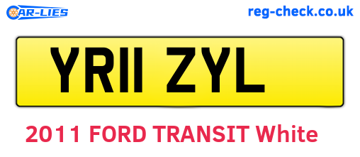 YR11ZYL are the vehicle registration plates.