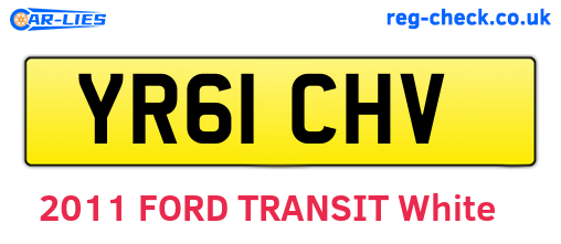 YR61CHV are the vehicle registration plates.