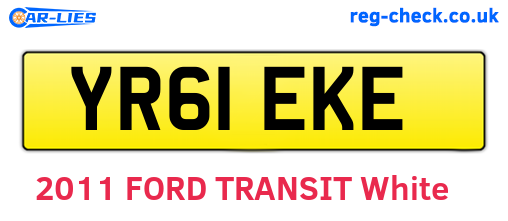 YR61EKE are the vehicle registration plates.