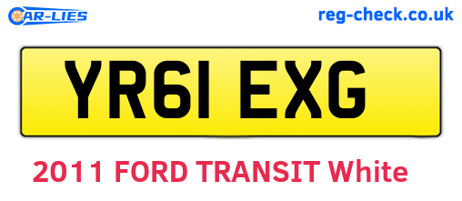YR61EXG are the vehicle registration plates.