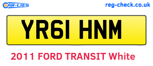 YR61HNM are the vehicle registration plates.