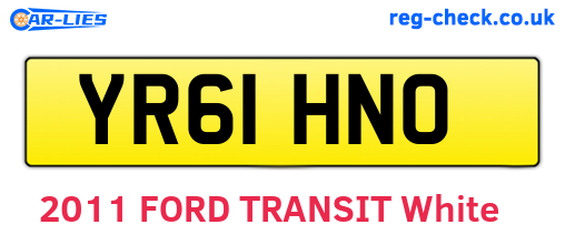 YR61HNO are the vehicle registration plates.