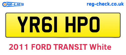 YR61HPO are the vehicle registration plates.