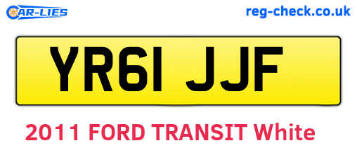 YR61JJF are the vehicle registration plates.