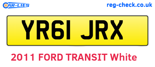 YR61JRX are the vehicle registration plates.