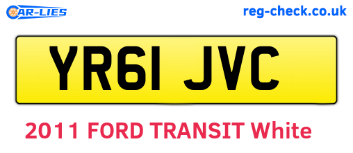 YR61JVC are the vehicle registration plates.