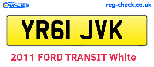 YR61JVK are the vehicle registration plates.