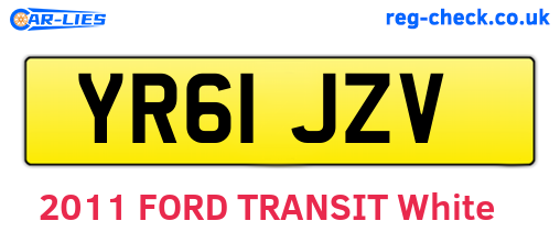 YR61JZV are the vehicle registration plates.