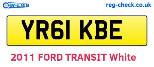 YR61KBE are the vehicle registration plates.