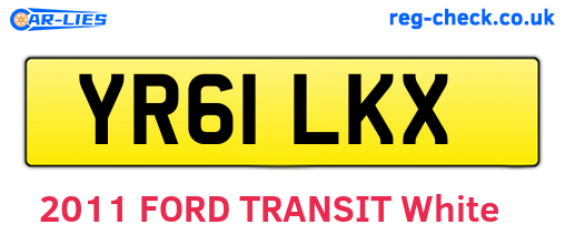 YR61LKX are the vehicle registration plates.