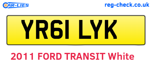 YR61LYK are the vehicle registration plates.