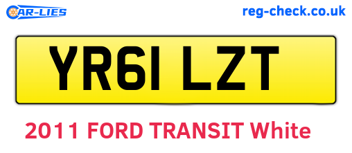 YR61LZT are the vehicle registration plates.