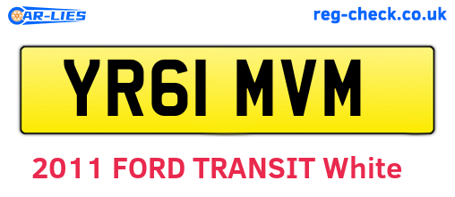 YR61MVM are the vehicle registration plates.
