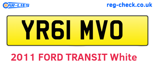 YR61MVO are the vehicle registration plates.