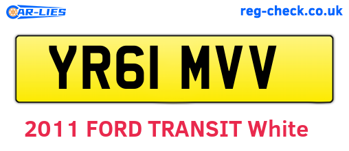 YR61MVV are the vehicle registration plates.