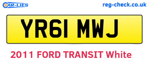 YR61MWJ are the vehicle registration plates.