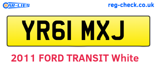 YR61MXJ are the vehicle registration plates.